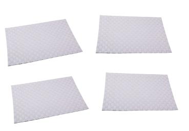 Tischsets abwaschbar  creme /weiß 45,5cm x 30cm - 4 Stück